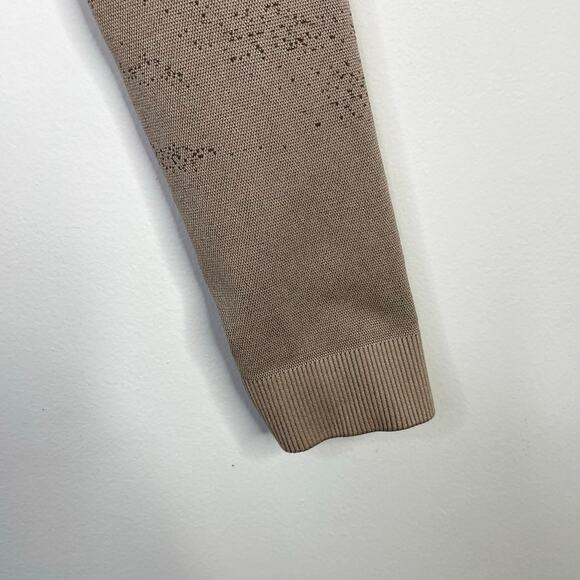 Gymshark Adapt Ombre Lifting Crop Top Long Sleeve Brown geometric Print Womens S - Picture 7 of 16